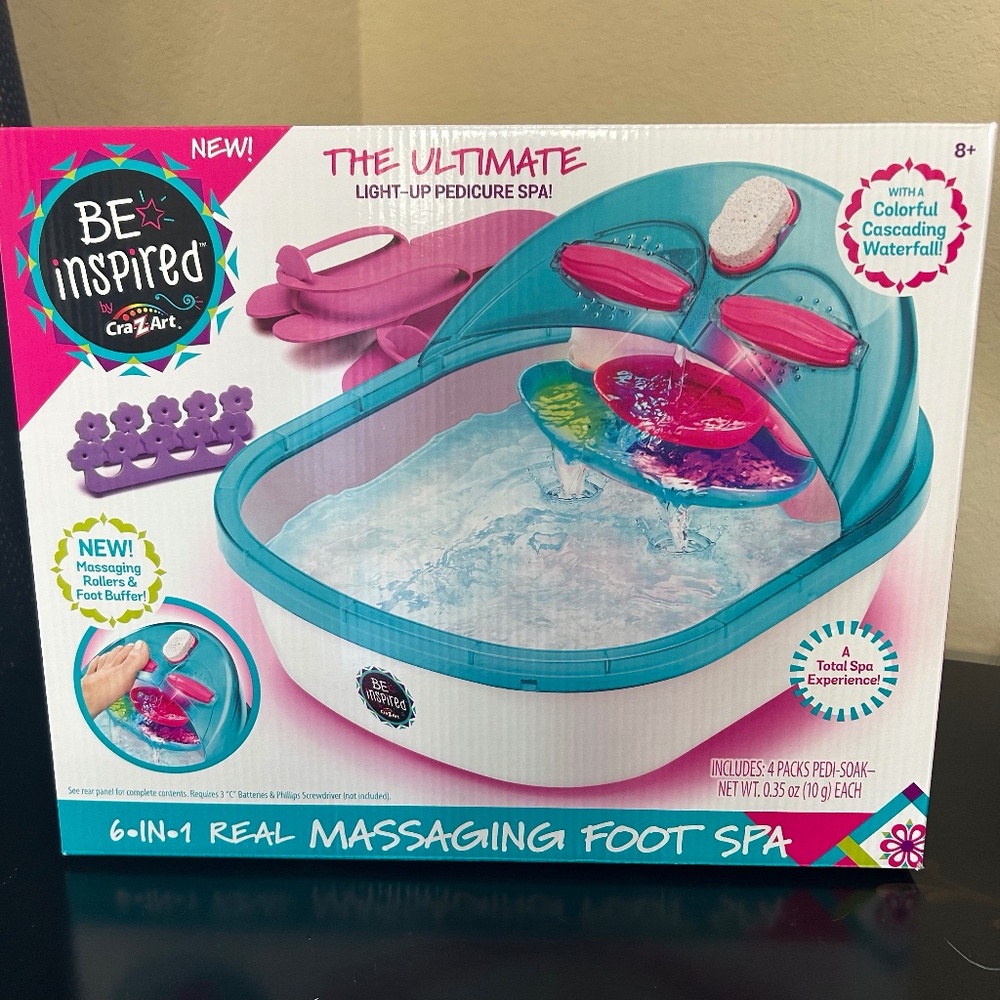 Be Inspired 6-in-1 Real Massaging Foot Spa. New in Box.